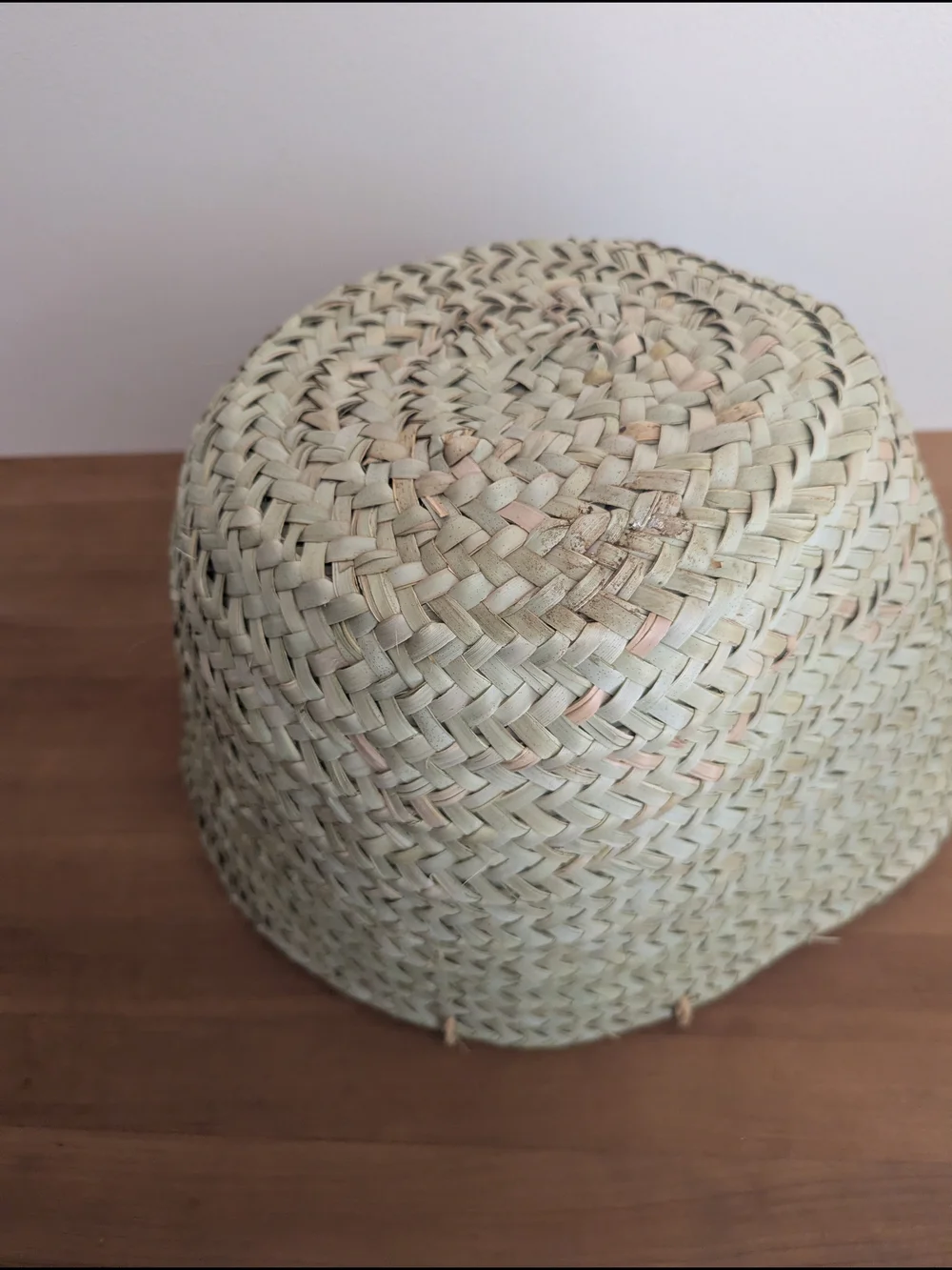Handmade Woven Wicker Palm Seagrass Storage Basket w/ Handles